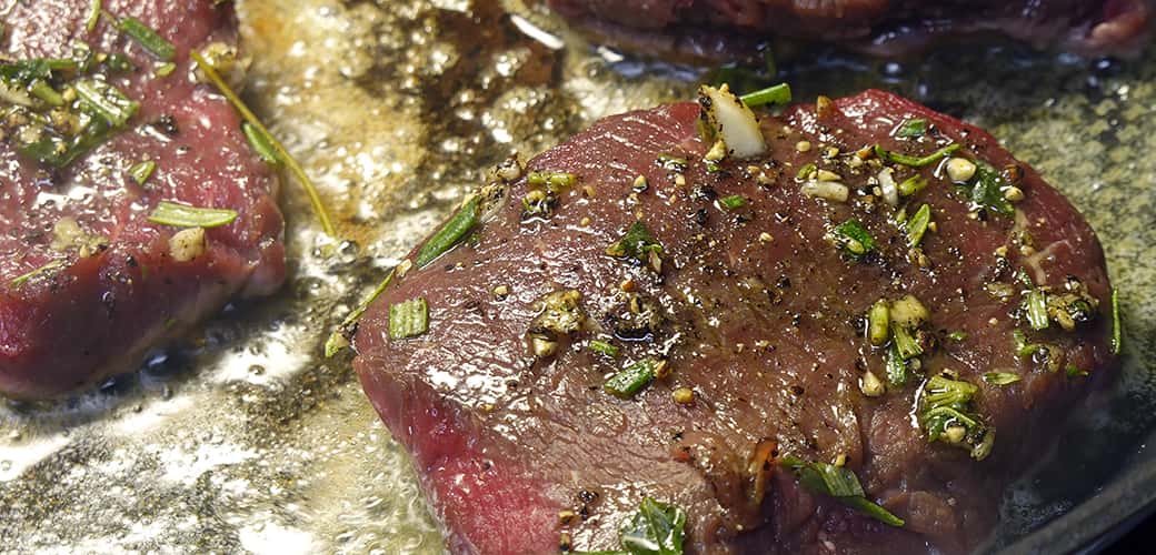 Reh Steak Sous-vide